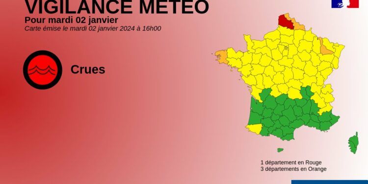 Pas-de-Calais : le fleuve Aa placé en vigilance rouge suite aux fortes pluies
